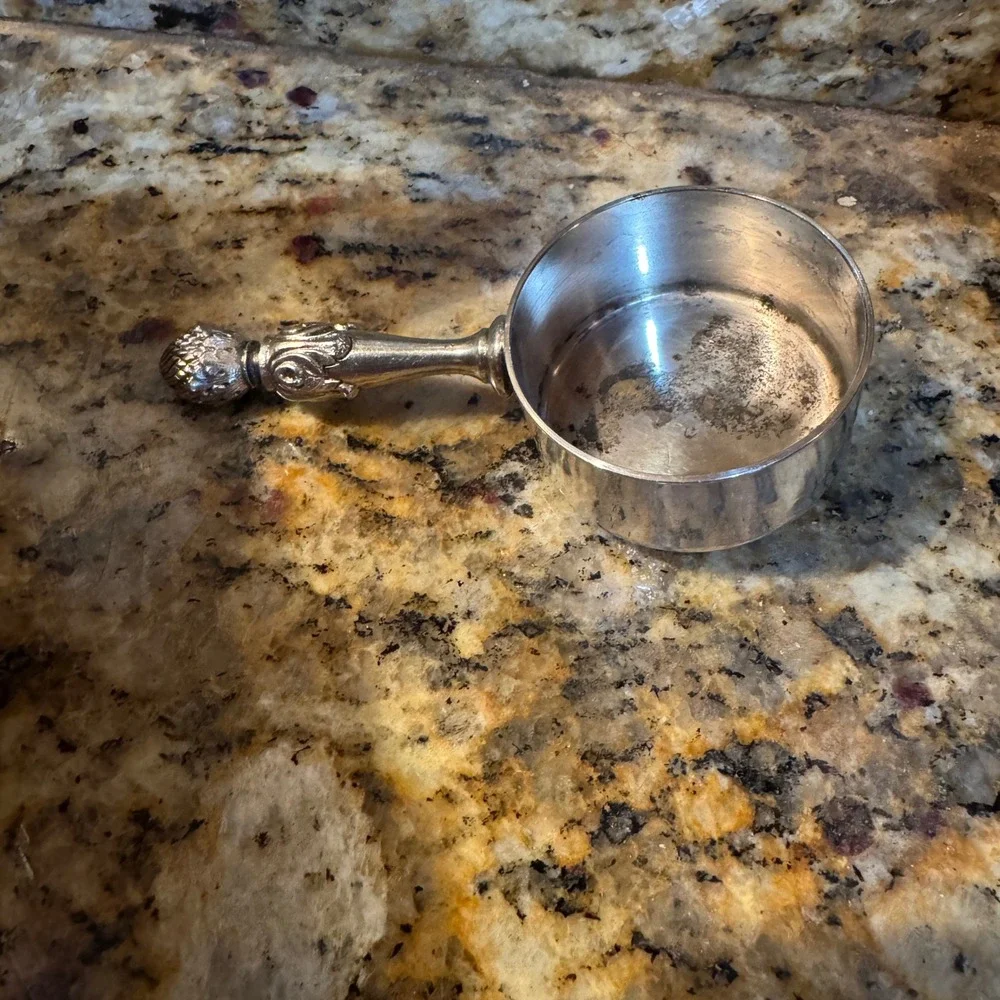 Towle EP 3232 Silverplate Porringer coffee  Scoop with  Ornate Handle Vintage